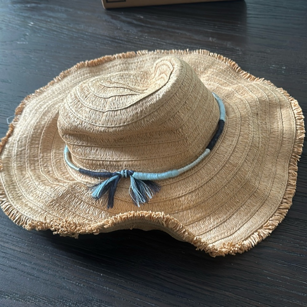 Kooringal Woven Sun Hat with Blue Tassel